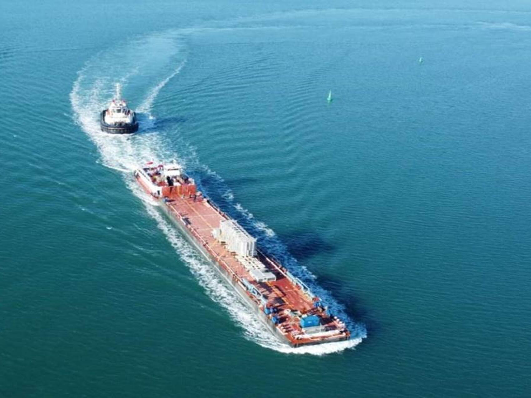 Transformer makes barge crossing